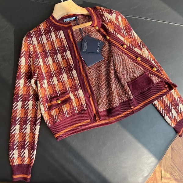 プラダ  偽物 Checked wool cardigan チェック カーディガン pus15061